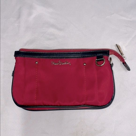 Pierre Cardin Red and Black‎ Nylon Clutch - Picture 1 of 9